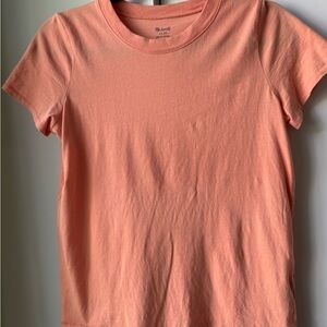 Madewell 100% Cotton | Short Sleeve Tee in Peach